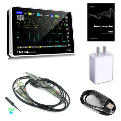 Osciloscopio portátil touch de 100 MHz y 2 canales Fnirsi 1013D-6