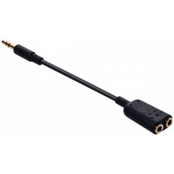 Adaptador Y con cable de 3.5mm, para conectar 2 audífonos-1