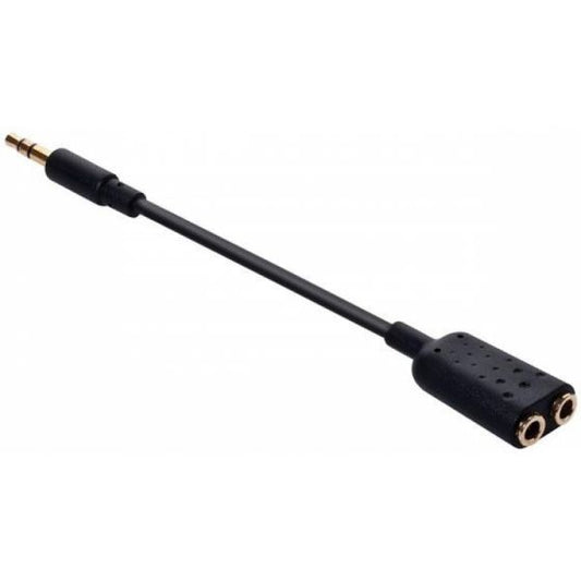 Adaptador Y con cable de 3.5mm, para conectar 2 audífonos-1