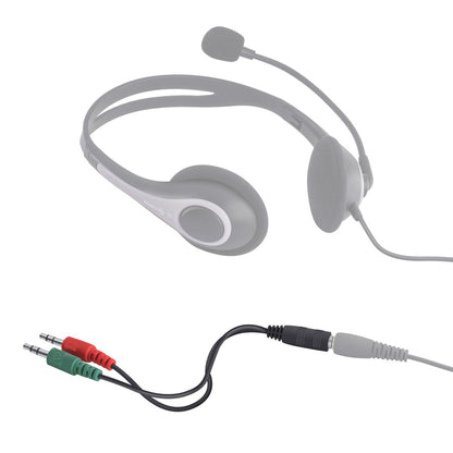 Cable de audio de 2 x 3.5 mm macho estéreo a 3.5 mm hembra TRRS-2