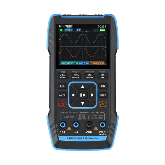 Osciloscopio de 10 MHz de 2 canales y multímetro Fnirsi 2C23T-1