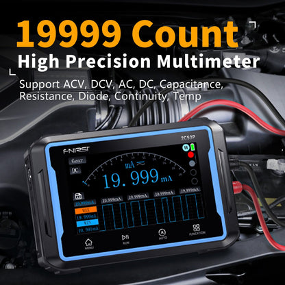 Osciloscopio de 2 canales 50 MHz y multímetro touch Fnirsi 2C53P-4