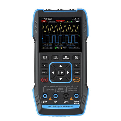 Osciloscopio de 50 MHz de 2 canales y multímetro Fnirsi 2C53T-1
