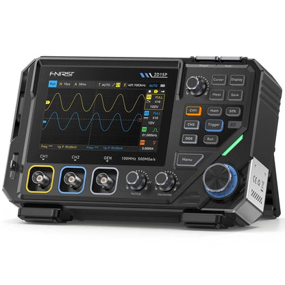 Osciloscopio de 2 canales 100 MHz, 3 en 1 Fnirsi 2D15P-1