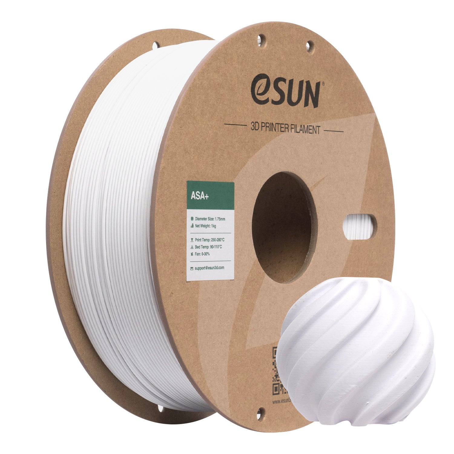 Filamento eSUN ASA+ blanco frío-1