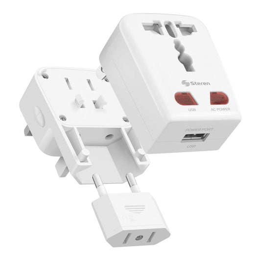 Adaptador universal de contactos para viaje con cargador USB-1