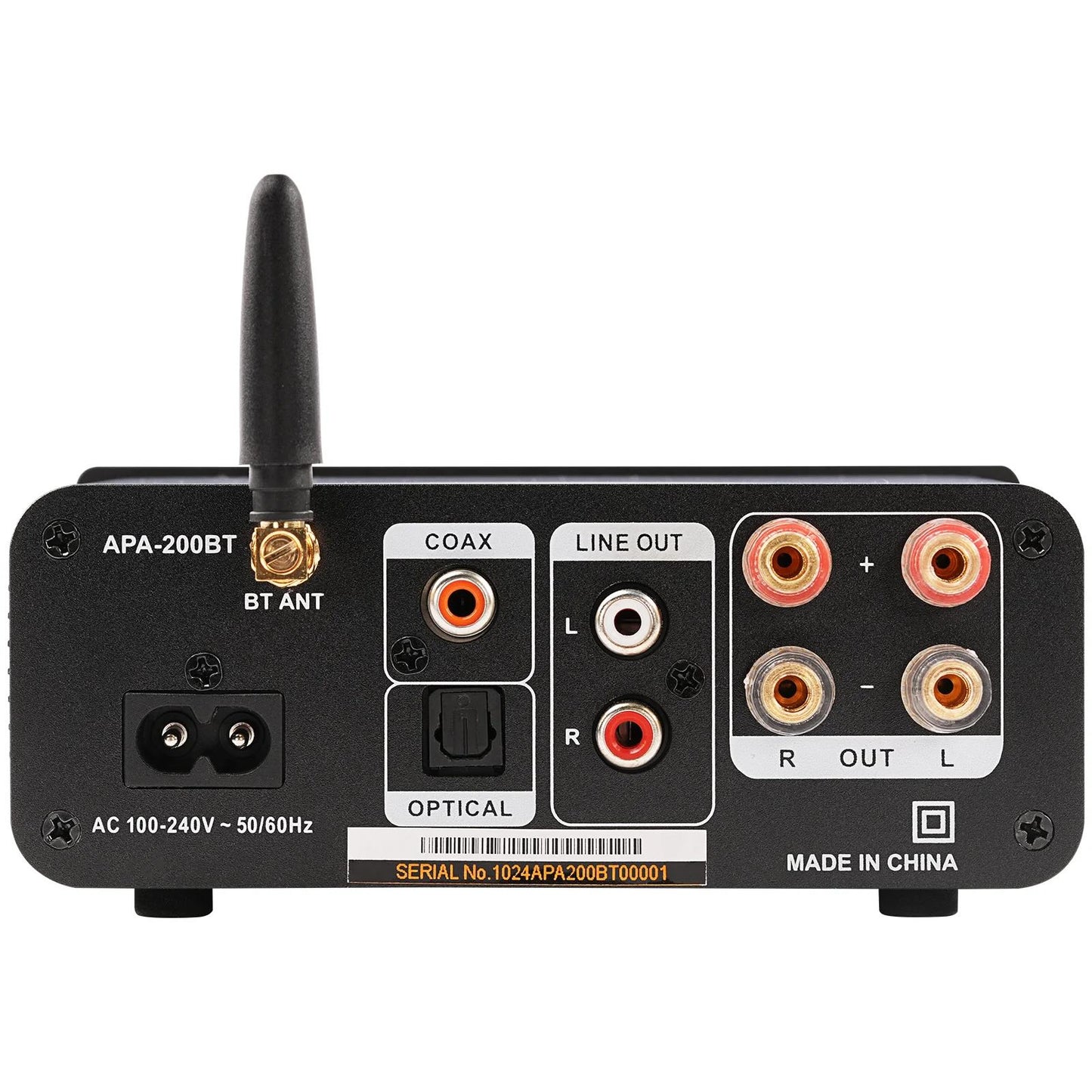 Amplificador ambiental Audiopipe de 2x100W con USB y BT-3