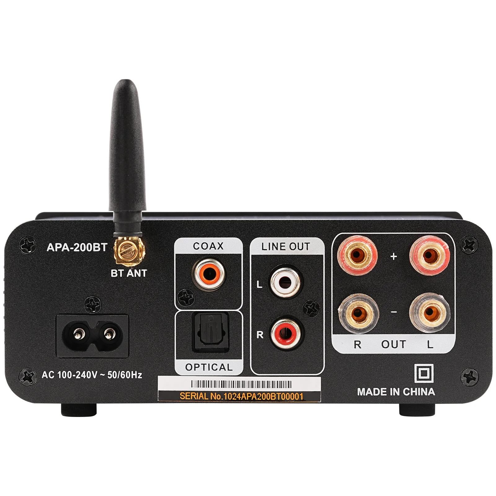 Amplificador ambiental Audiopipe de 2x100W con USB y BT-3