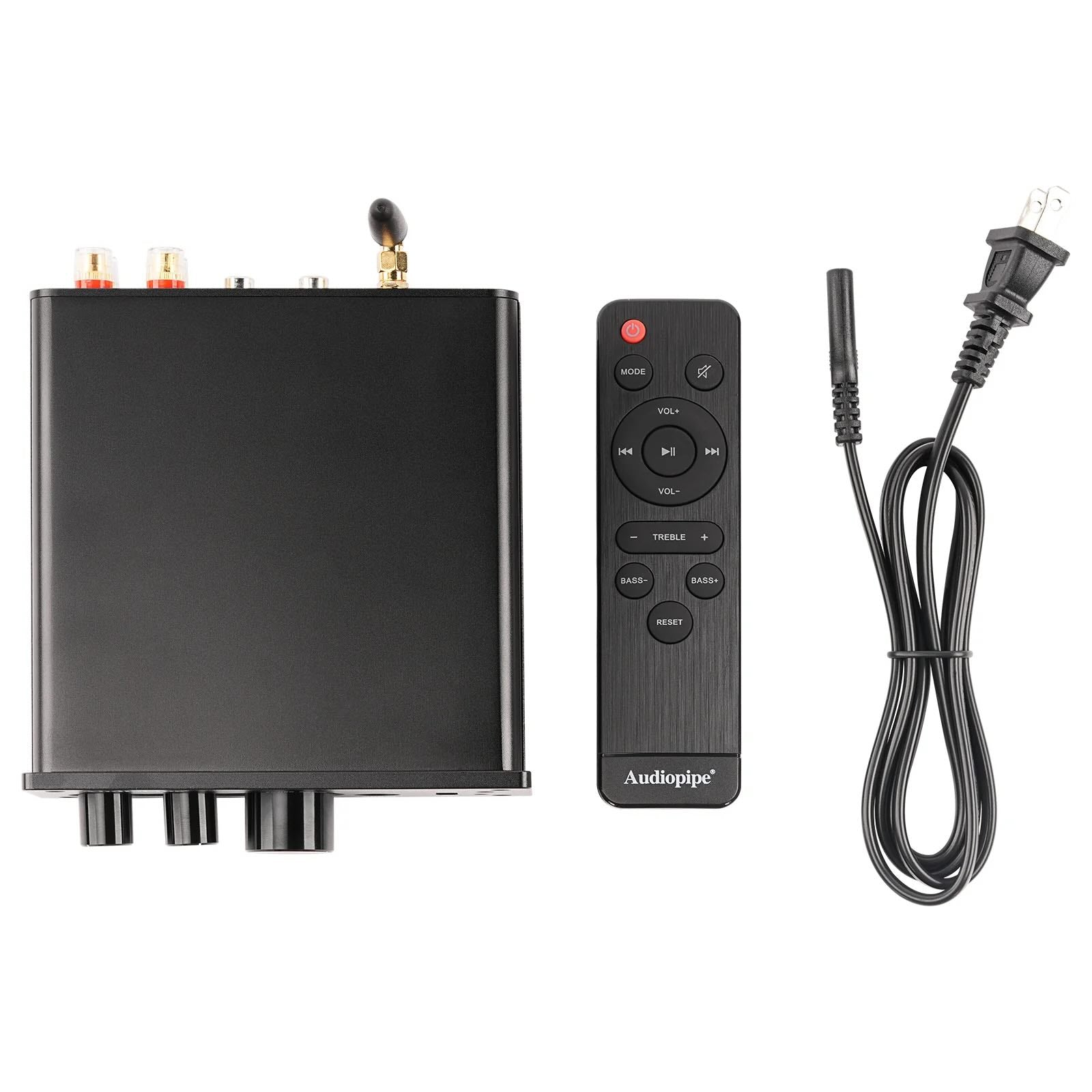 Amplificador ambiental Audiopipe de 2x100W con USB y BT-4