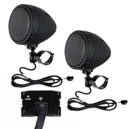Set de bocinas de 3" y amplificador Audiopipe de 50W para moto-1