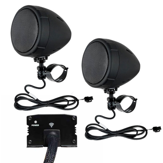 Set de bocinas de 3" y amplificador Audiopipe de 50W para moto-1
