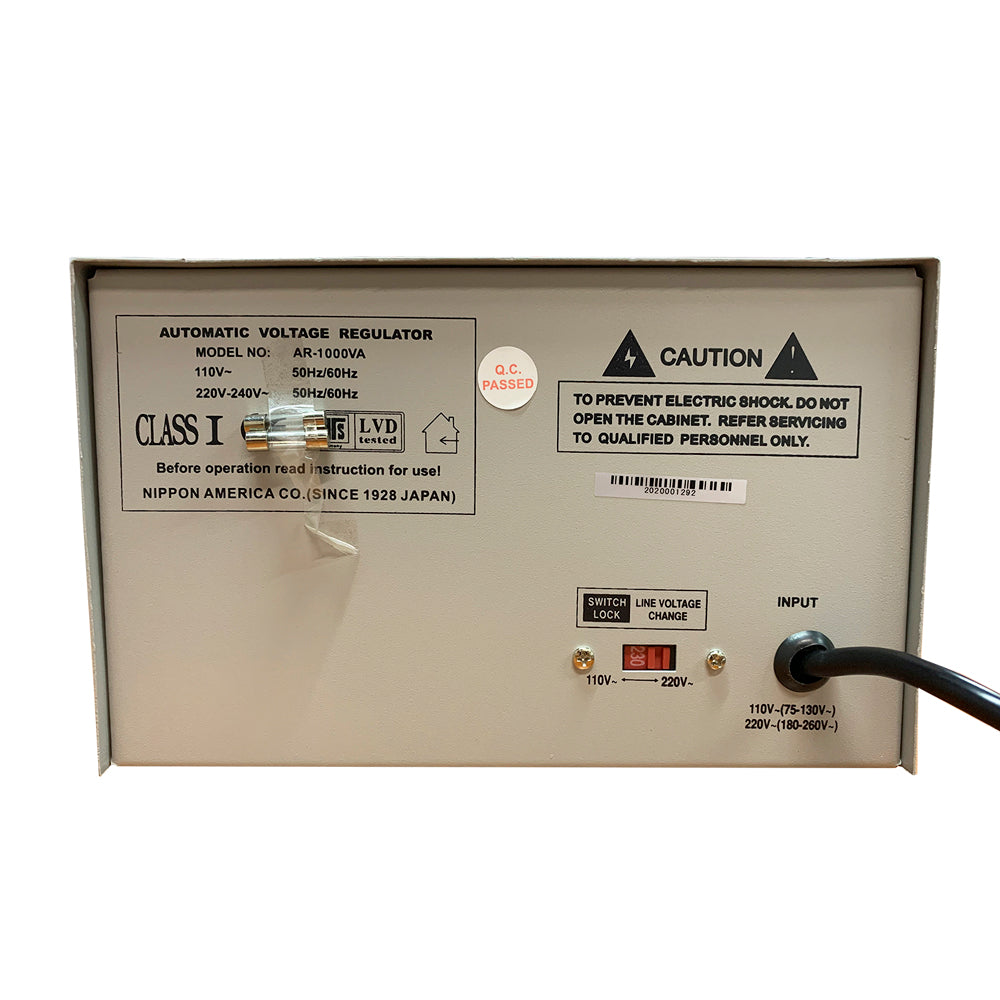 Regulador de voltaje N.A. 1,000W con conexiones tipo tomacorriente-2