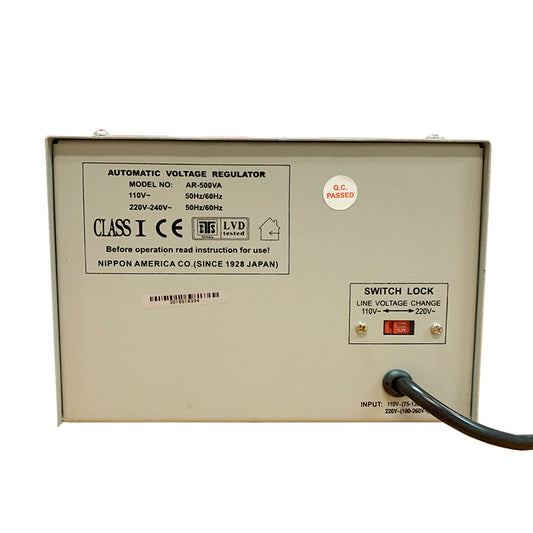 Regulador de voltaje N.A. 500W con conexiones tipo tomacorriente-2
