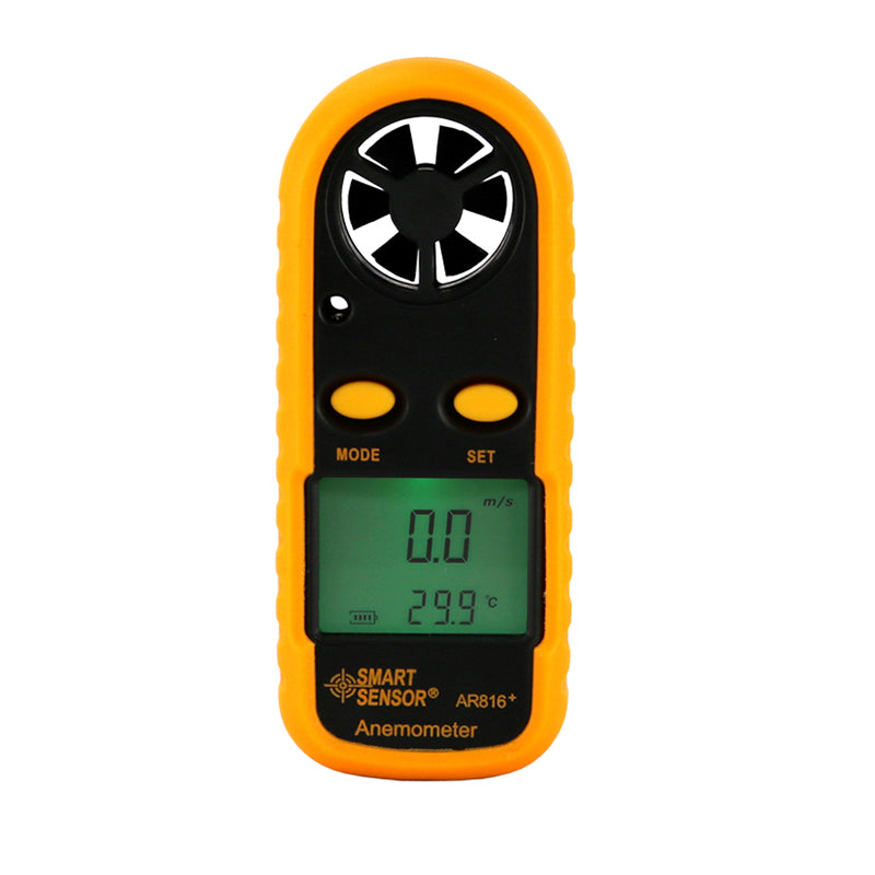 Anemómetro digital AR816+ para flujo, velocidad y temperatura de aire-1