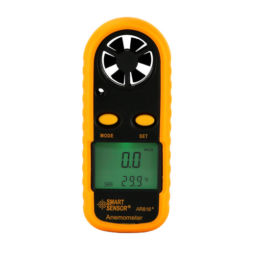 Anemómetro digital AR816+ para flujo, velocidad y temperatura de aire-1