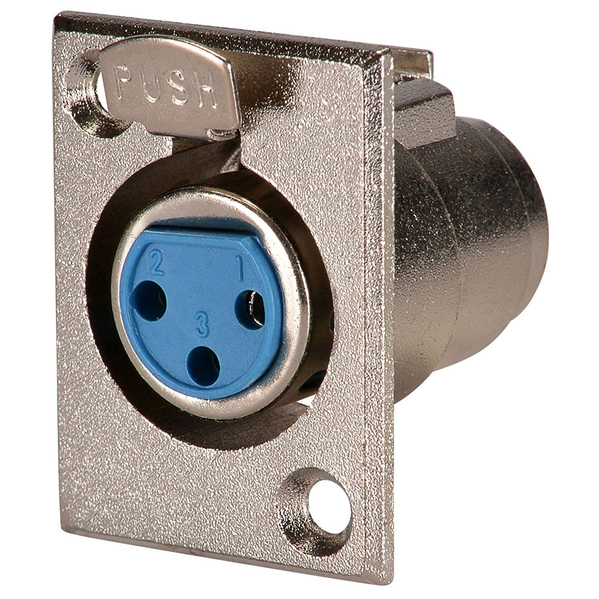 Conector N.A. XLR hembra, para chasis-1