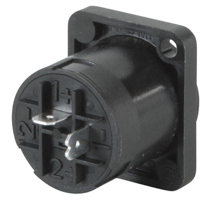 Conector Neutrik Speakon hembra de 2 vías, cuadrado para chasis-2