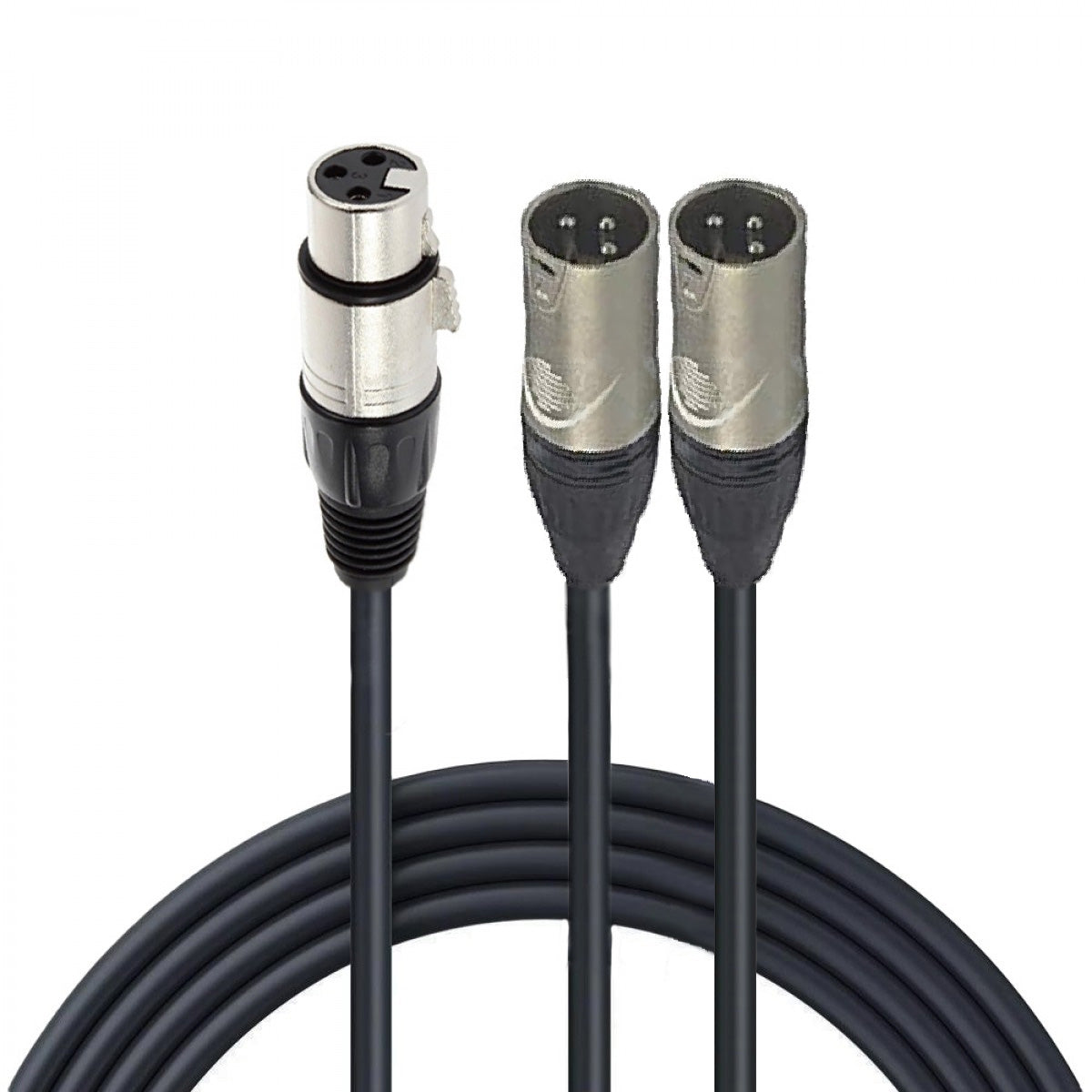 Cable de audio en Y Zebra de XLR hembra a 2 x XLR macho de 90 cm-1