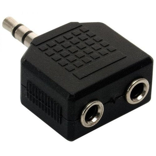 Adaptador N.A. de 3.5mm macho a dos 3.5mm hembra, estéreo-1