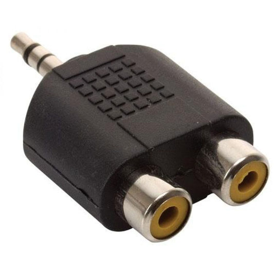 Adaptador N.A. de 3.5mm macho estéreo a 2 RCA hembra-1