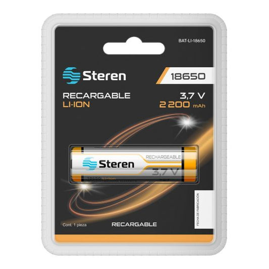 Batería Li-ion 18650 Steren de 2,200 mAh-1