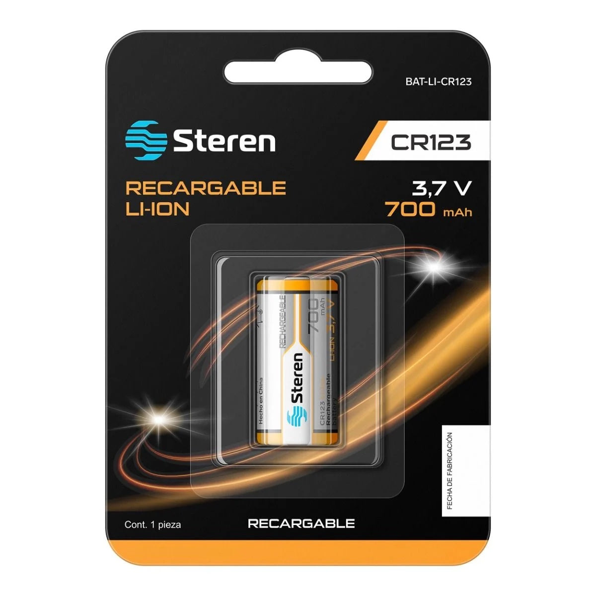Batería recargable Li-ion CR123 de 700mAh-1