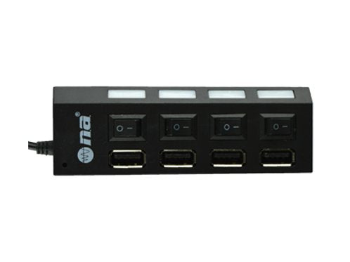 HUB USB N.A. de 4 puertos con switch individual-1