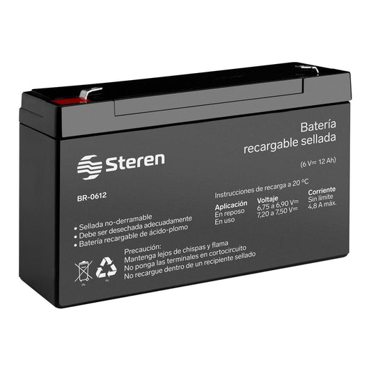 Batería recargable sellada de ácido-plomo 6V 12Ah-1
