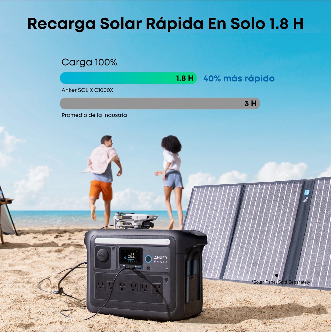 Estación eléctrica portátil Anker Solix C1000X-7