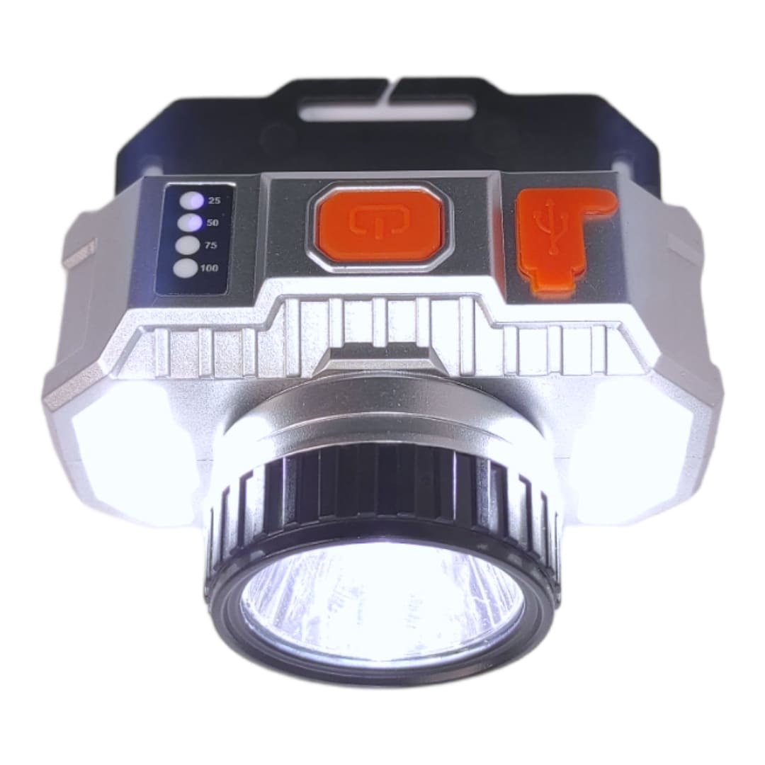 Lámpara de cabeza de 3 led con batería recargable-2