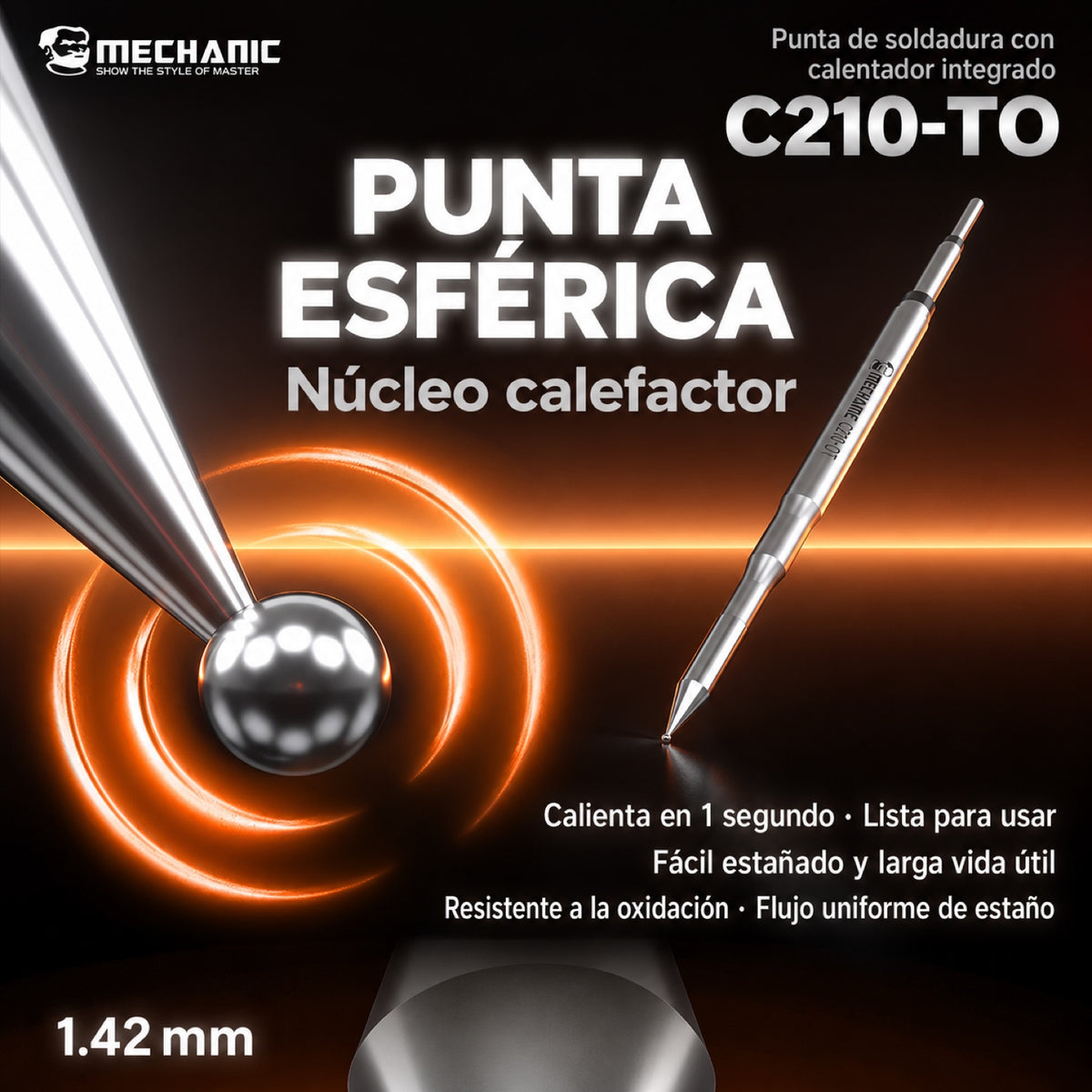 Punta de bola Mechanic C210-TO para cautín T210-2