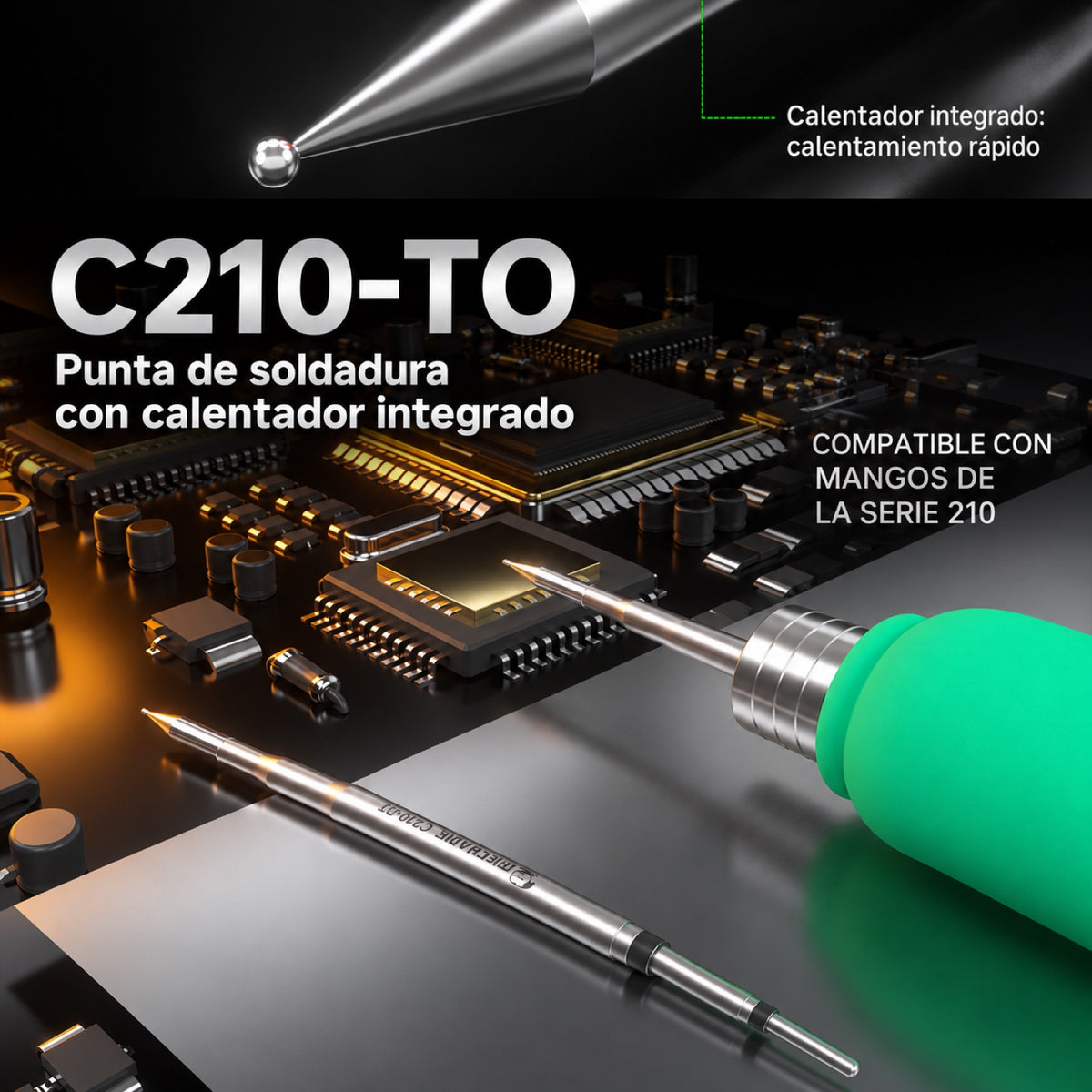 Punta de bola Mechanic C210-TO para cautín T210-5