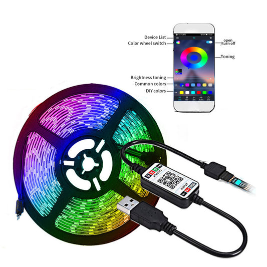Tira LED Bluetooth USB RGB 5050 de 5m-1