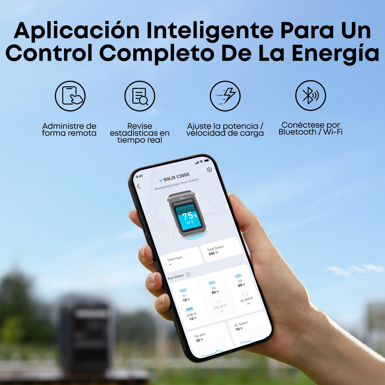 Estación eléctrica portátil Anker Solix C1000X------15