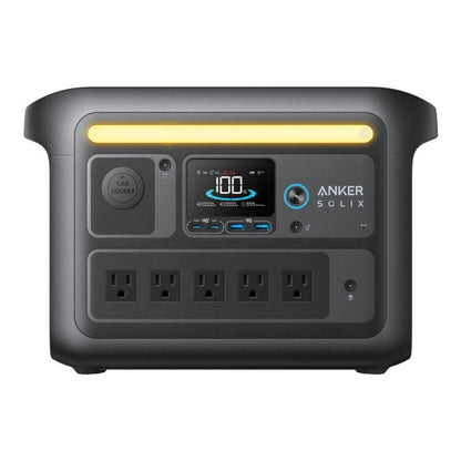 Estación eléctrica portátil Anker Solix C800X con panel de 100W