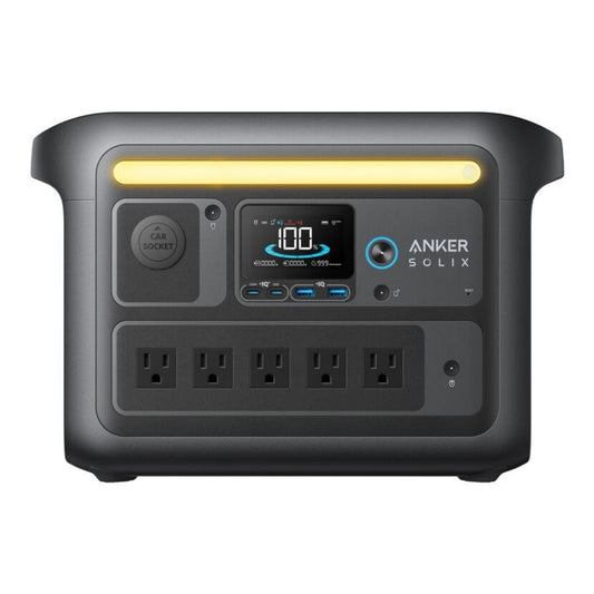 Estación eléctrica portátil Anker Solix C800X con panel de 100W