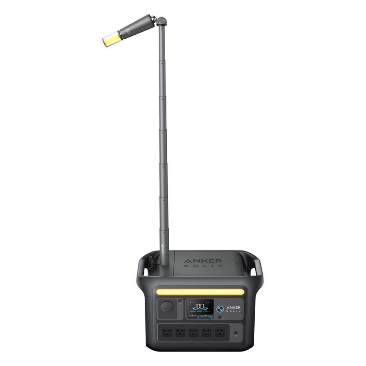 Estación eléctrica portátil Anker Solix C800X con panel de 100W