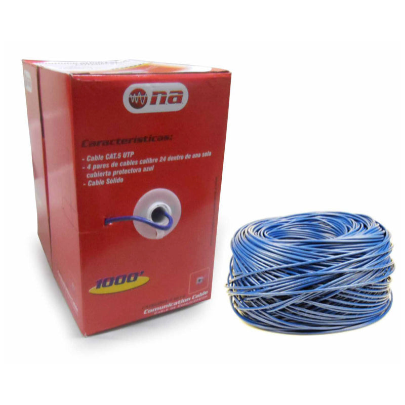 Cable UTP N.A. CAT5E, azul de 305m-1