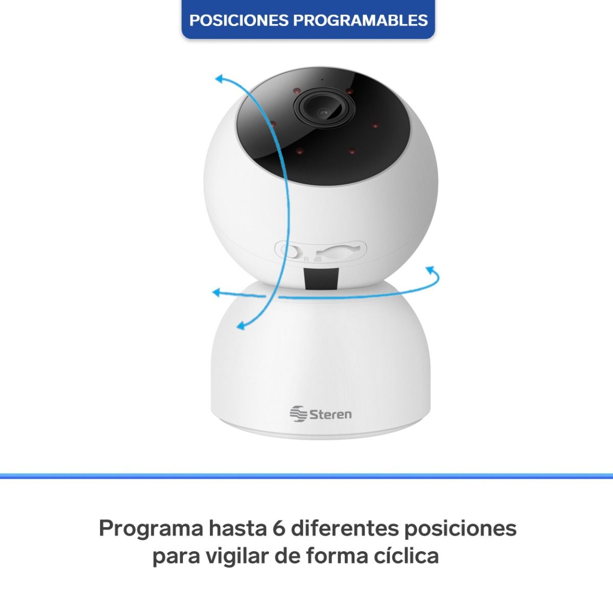 Cámara Steren Wi-Fi doble banda robotizada con seguidor de movimiento