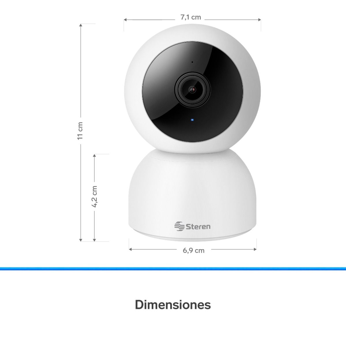 Cámara Steren Wi-Fi doble banda robotizada con seguidor de movimiento