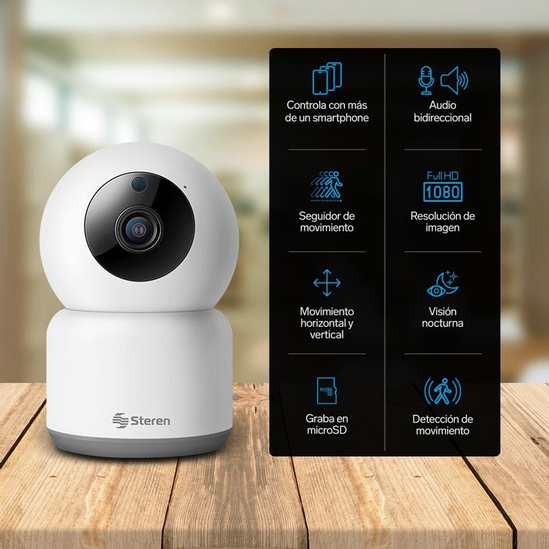 Cámara Steren Wi-Fi robotizada con sensor de movimiento-5