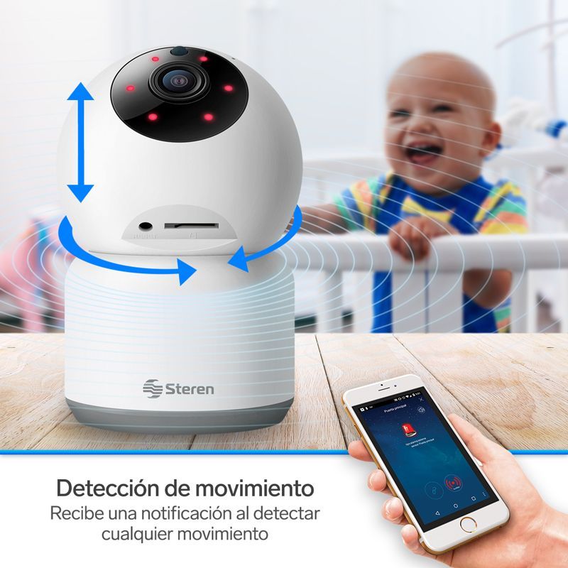 Cámara Steren Wi-Fi robotizada con sensor de movimiento-6