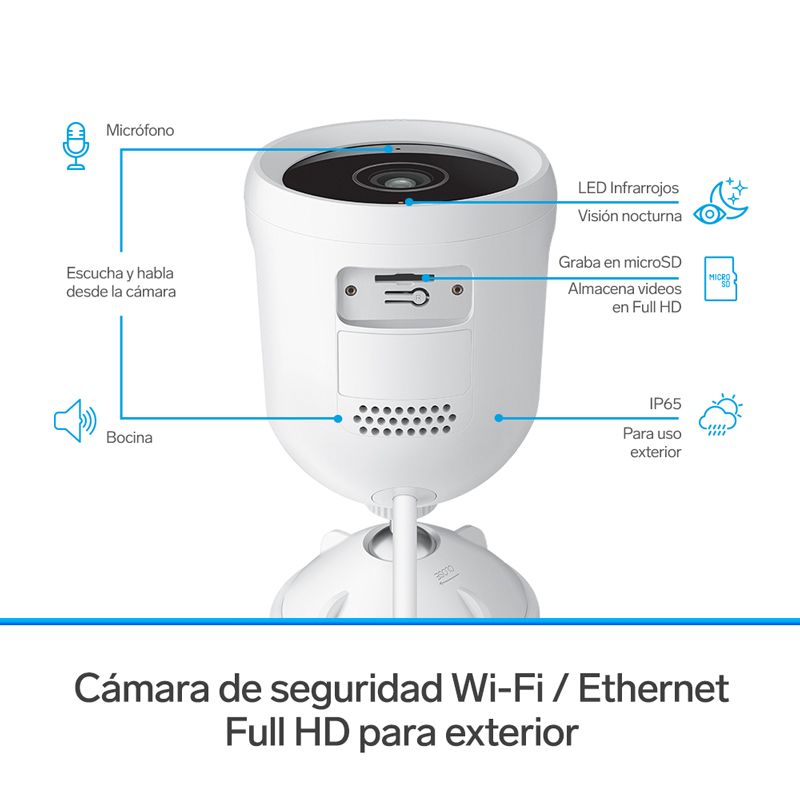 Cámara de seguridad Wi-Fi Full HD fija para exterior-4
