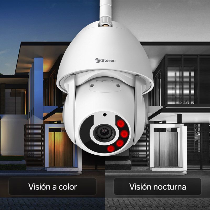 Cámara Steren para exterior Wi-Fi / Ethernet Full HD robotizada con seguidor de movimiento-5
