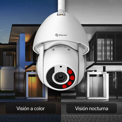 Cámara Steren para exterior Wi-Fi / Ethernet Full HD robotizada con seguidor de movimiento-5