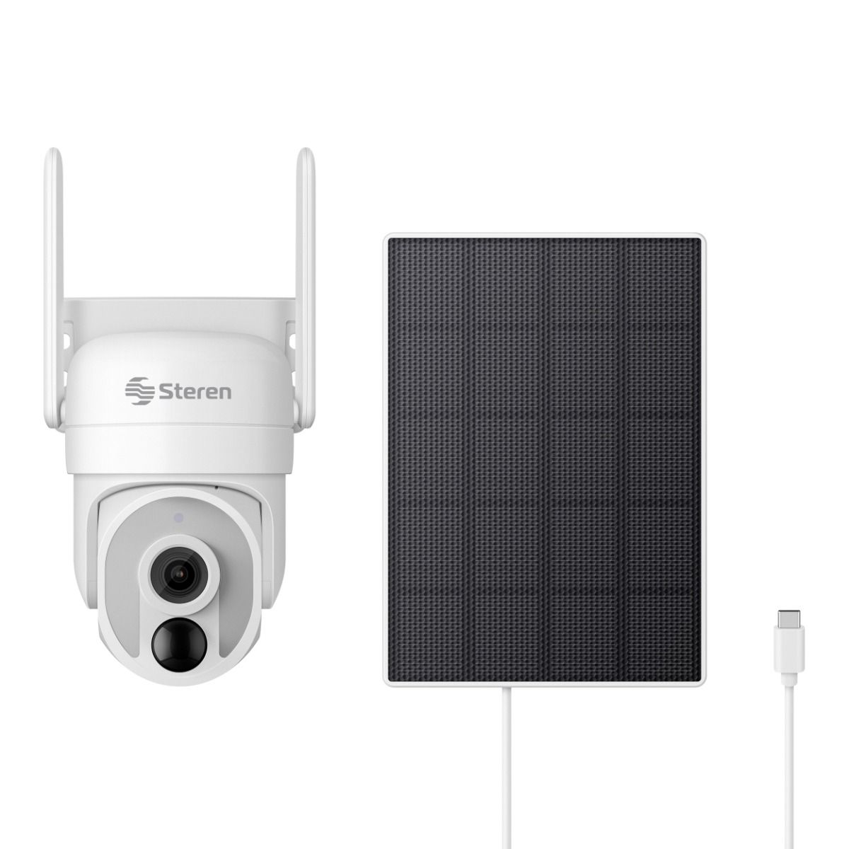 Cámara de seguridad Wi-Fi 6, 4Mpx robotizada con panel solar, para exterior-1