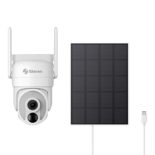 Cámara de seguridad Wi-Fi 6, 4Mpx robotizada con panel solar, para exterior-1