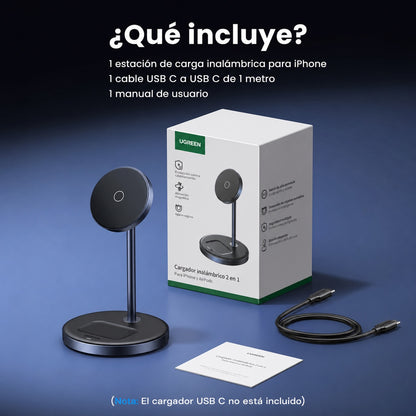 Cargador inalámbrico 2 en 1 UGREEN - 20W