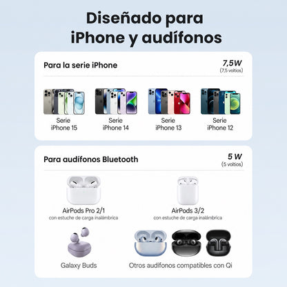 Cargador inalámbrico 2 en 1 UGREEN - 20W