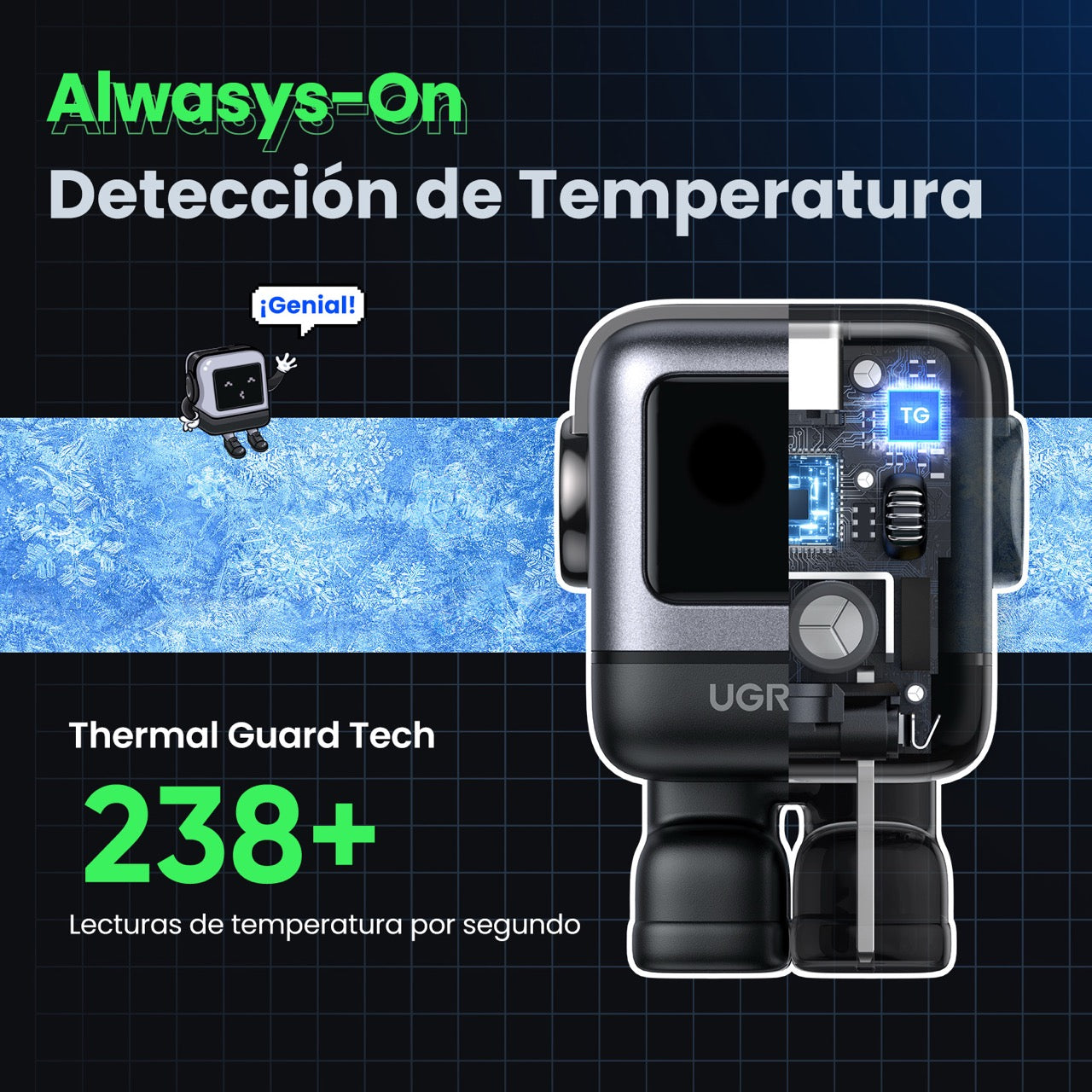 Cargador UGREEN UNO de 1 puerto de 30W - gris-8